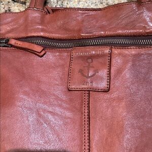 Harbour 2nd leather tote shopper bag in cognac